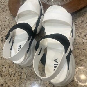 MIA Women's Black and White Sandals